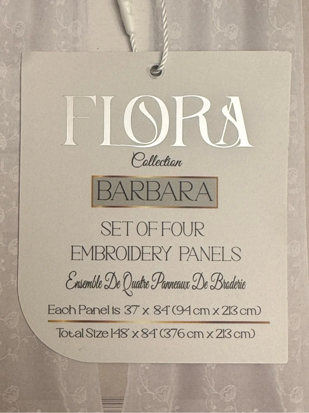 FLORA Collection Set Of Four Embroidery Panels - 37